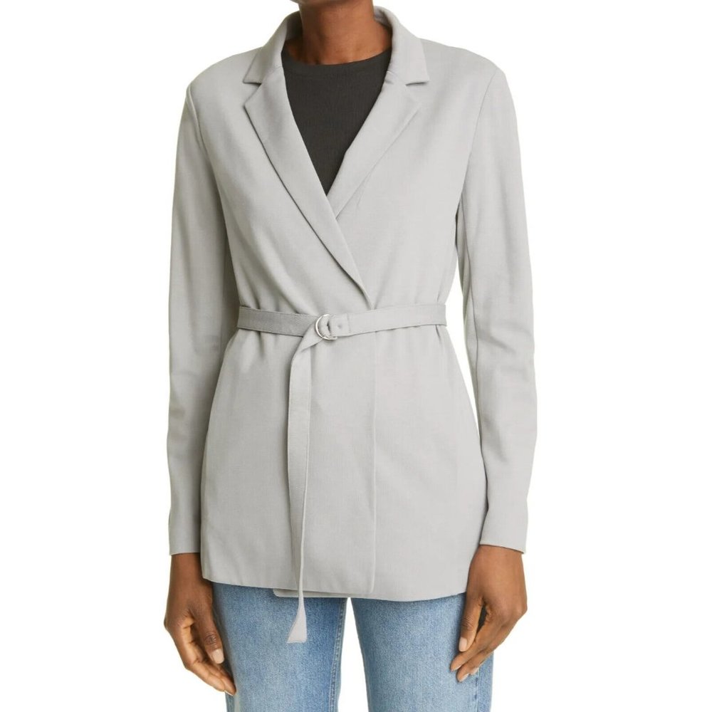 Club Monaco Women's Gray Perfect Belted Blazer Jacket Medium